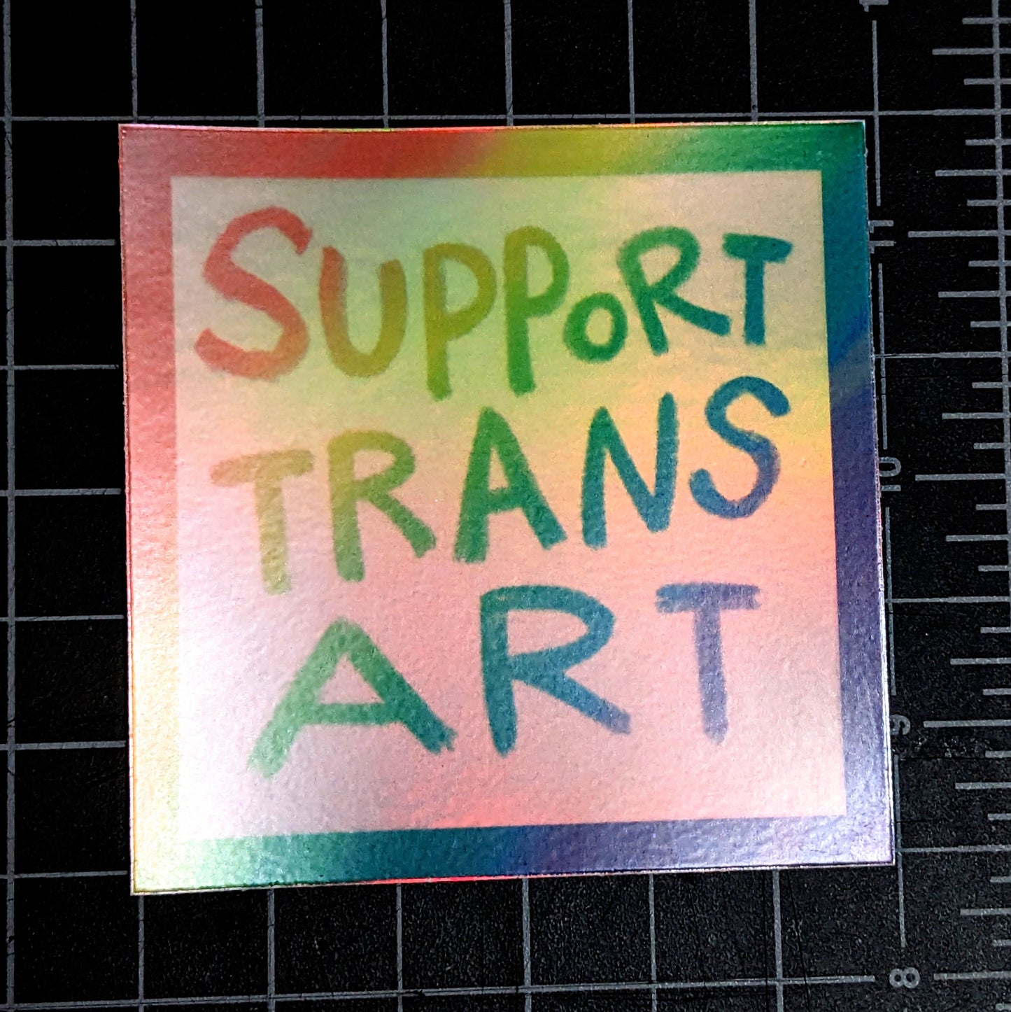 Support Trans Art Sticker