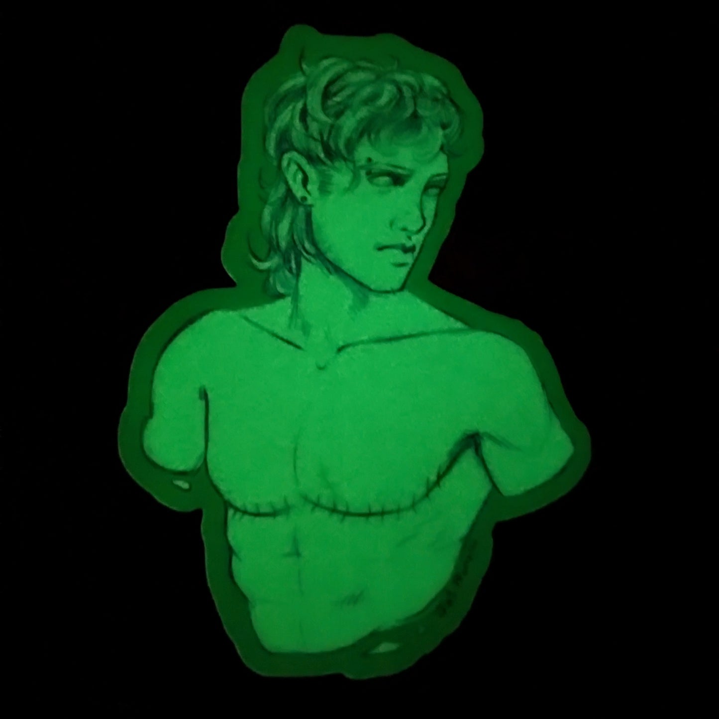 Bust Glow-In-The-Dark Sticker