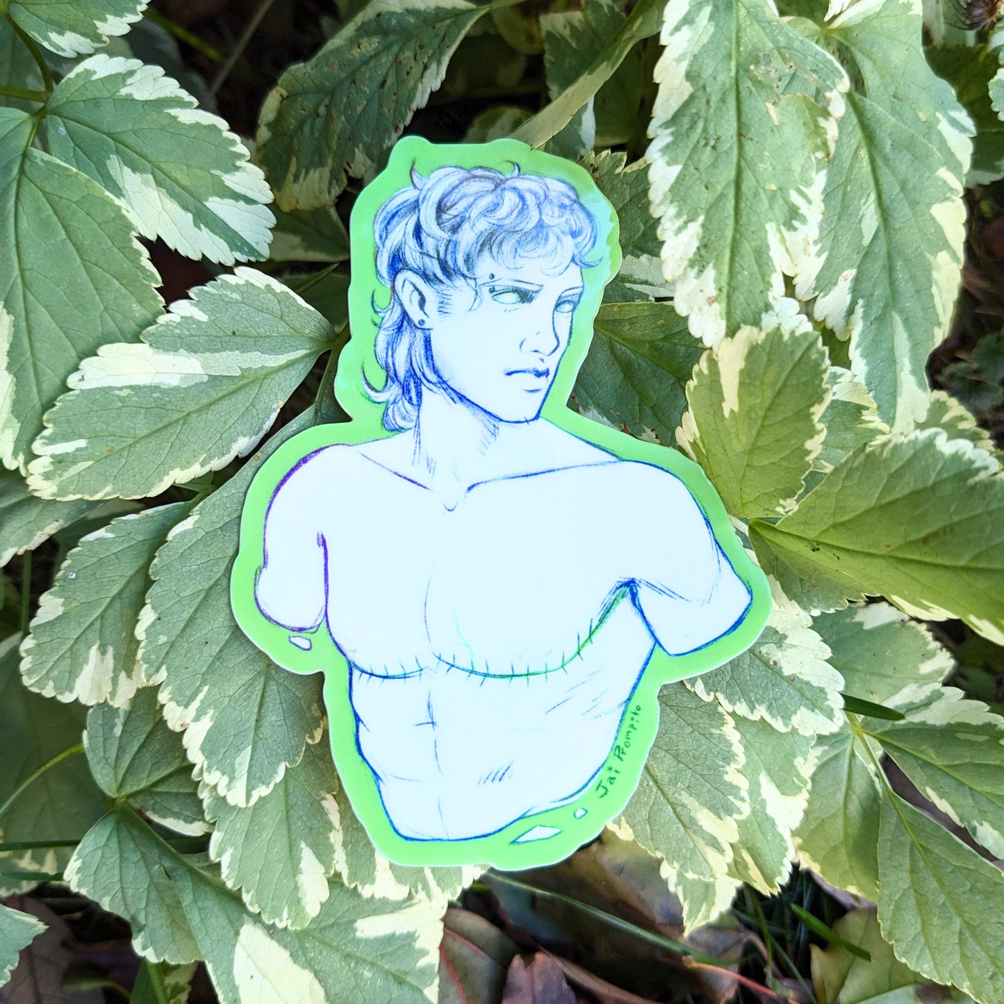 Bust Glow-In-The-Dark Sticker