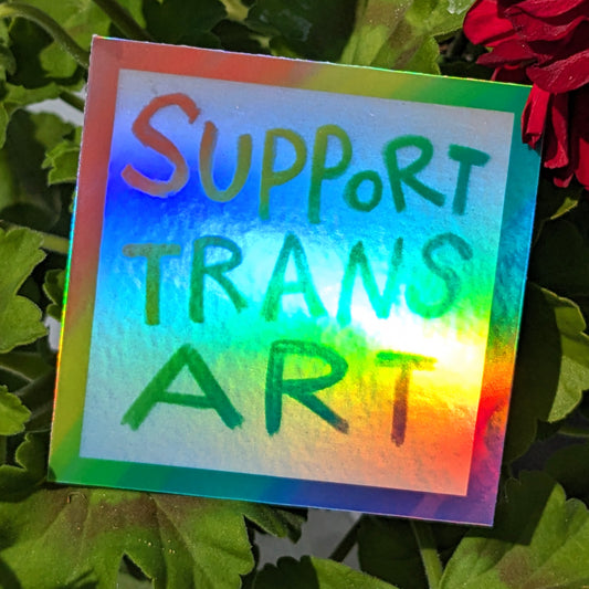 Support Trans Art Sticker