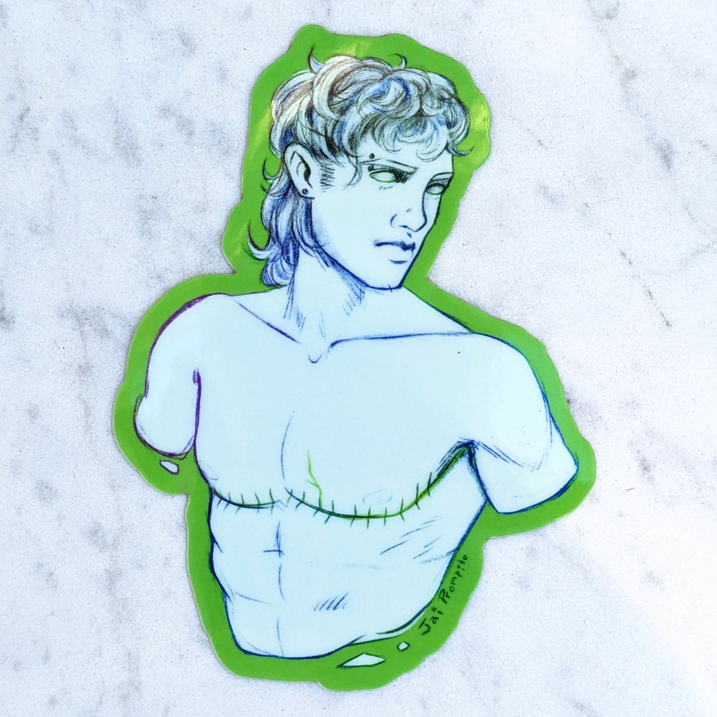 Bust Glow-In-The-Dark Sticker